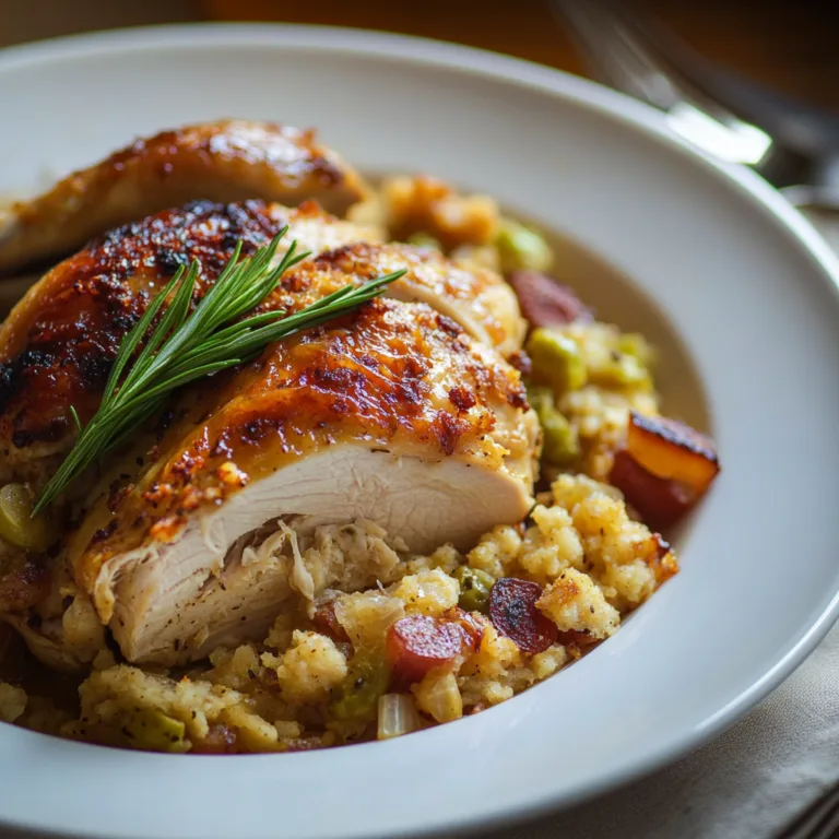 Easy Slow Cooker Chicken with Stuffing
