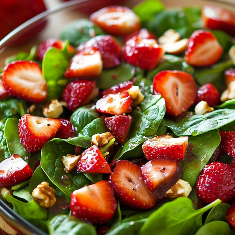 Refreshing Strawberry Spinach Salad