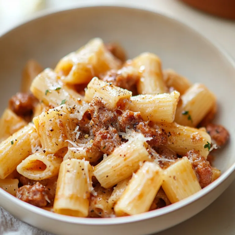 Easy Italian Sausage Rigatoni Pasta