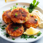 Salmon Croquettes on a Plate