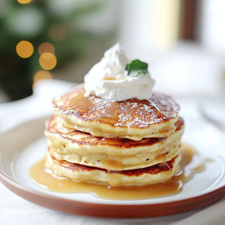Festive Eggnog Pancakes