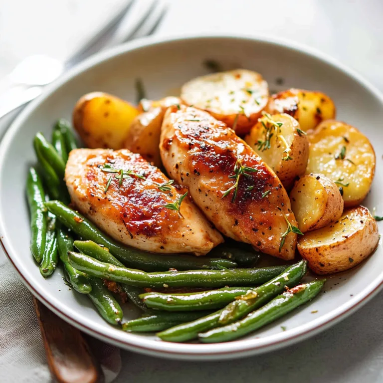 Chicken Green Beans Potatoes Dish