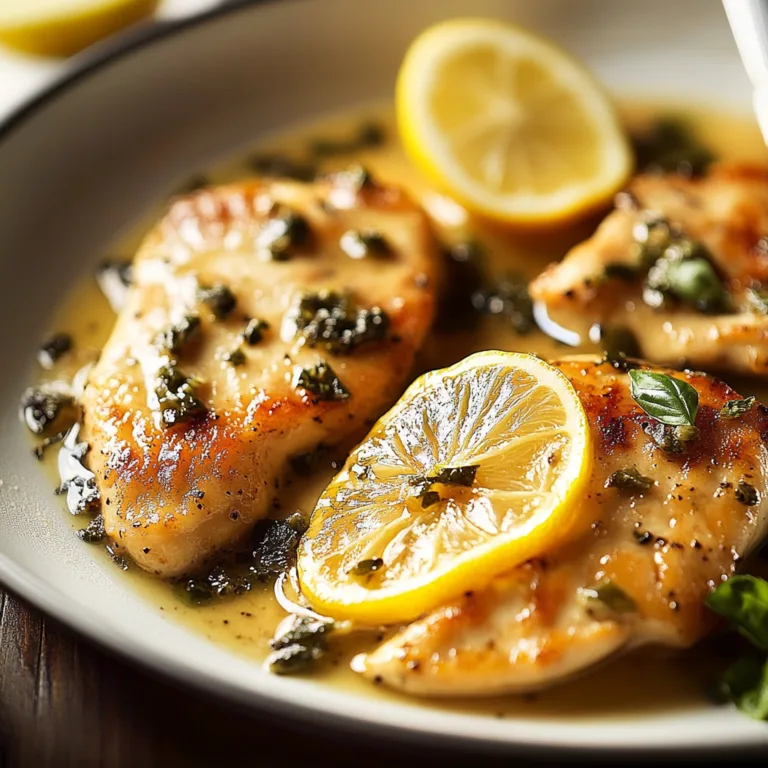 Lemon Basil Chicken Piccata