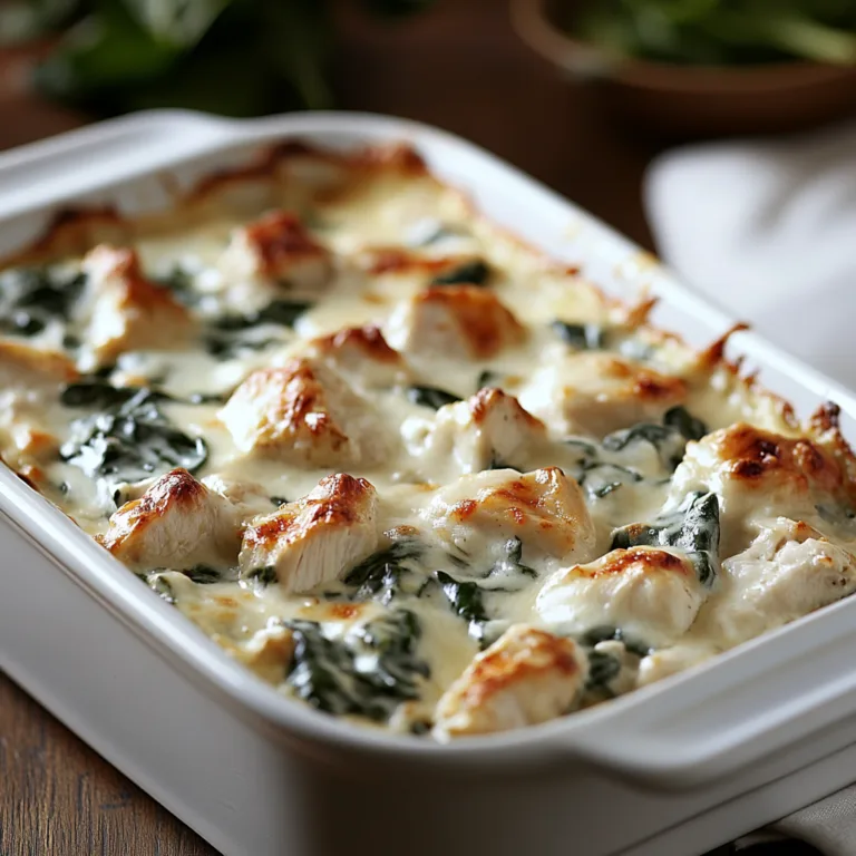 Creamy Chicken and Spinach Casserole