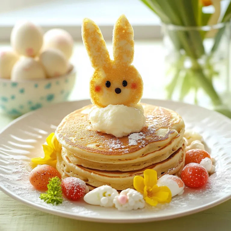 Fluffy Easter Bunny Pancakes