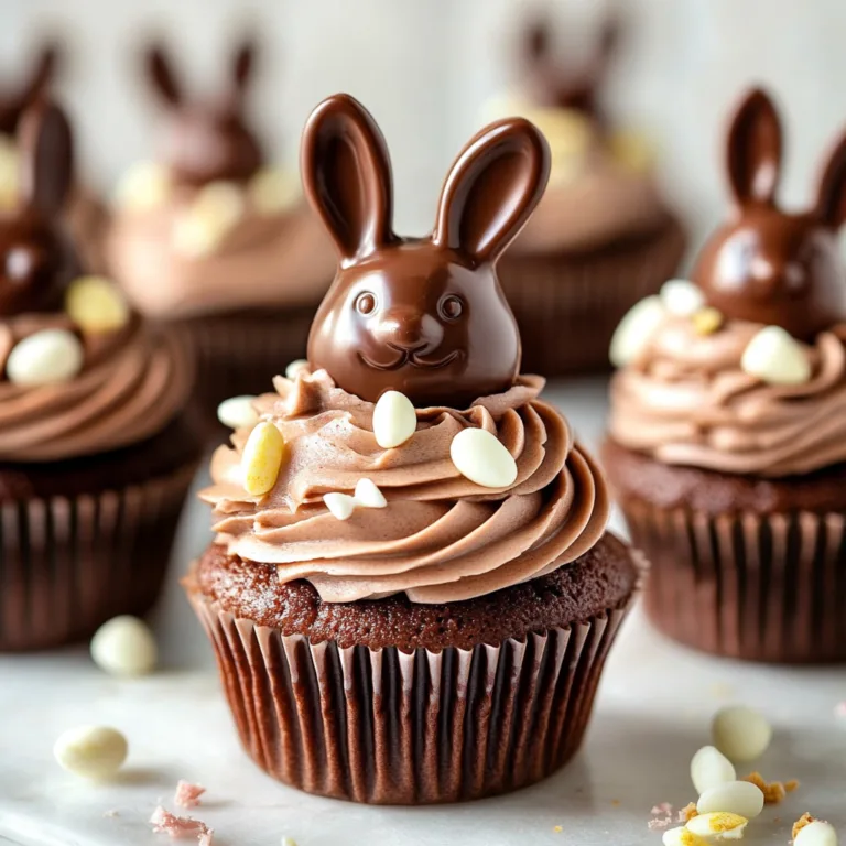 Easter Chocolate Bunny Surprise Cupcakes