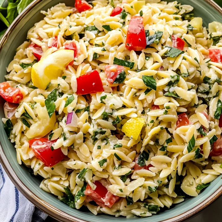 Zesty Orzo Pasta Salad with Lemon Vinaigrette Recipe