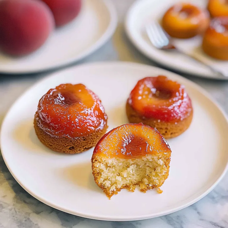 Delightful Peach Upside Down Mini Cakes Recipe