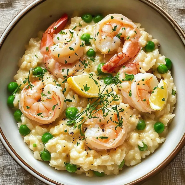 Creamy Shrimp Risotto with Peas – A Cozy Italian Delight