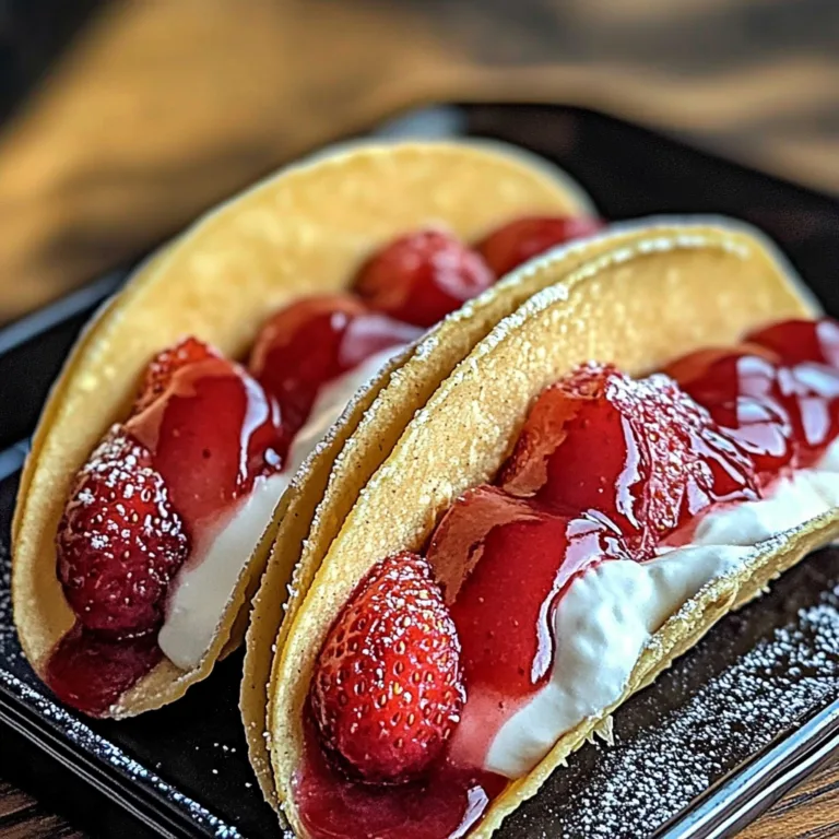 Irresistible Strawberry Cheesecake Dessert Tacos Recipe