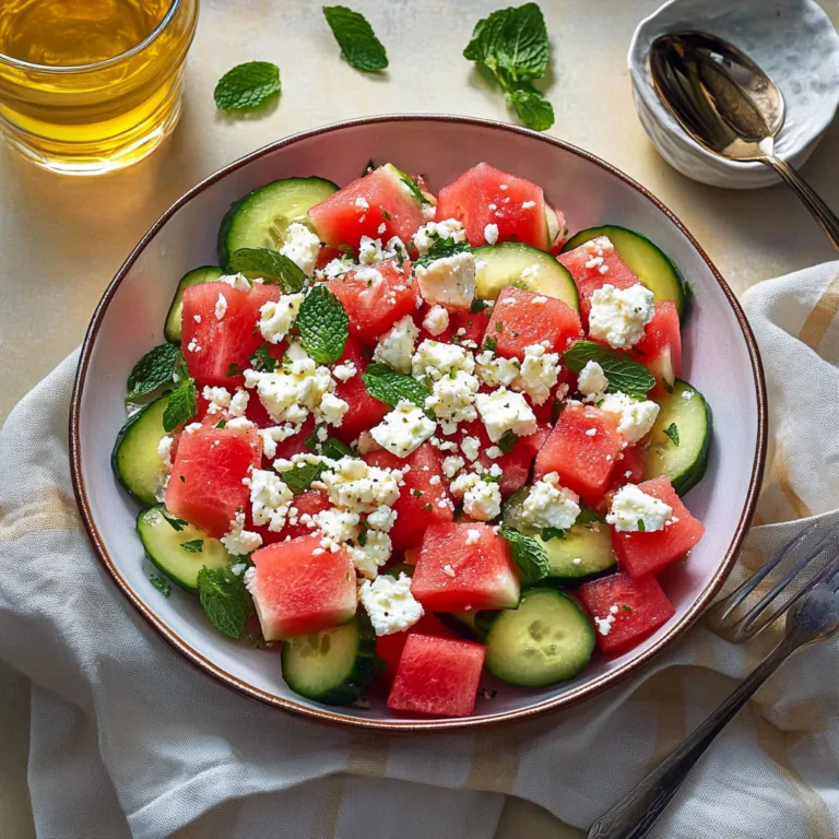 Refreshing Watermelon Feta Mint Salad Recipe for Summer Delight