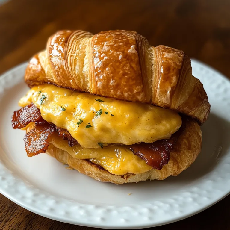 Killer Maple Mustard Croissant Breakfast Sandwiches Recipe