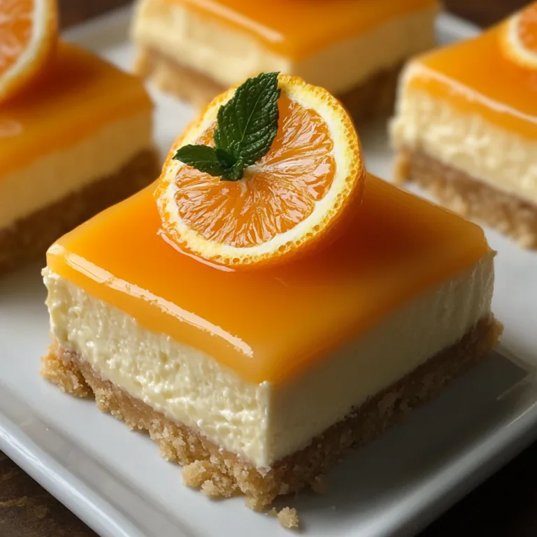 Delicious Orange Creamsicle Cheesecake Bars Recipe