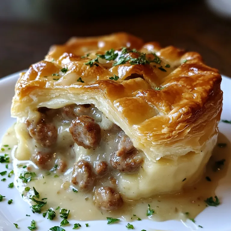 Irresistible Sausage Gravy Puff Pie Recipe for Brunch