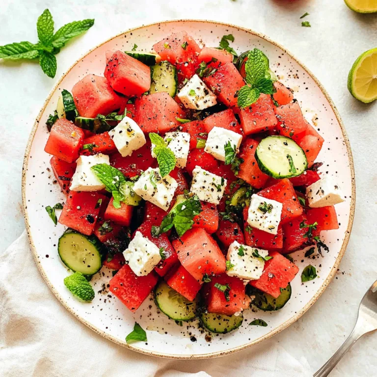 Refreshing Watermelon Salad with Whipped Feta Recipe