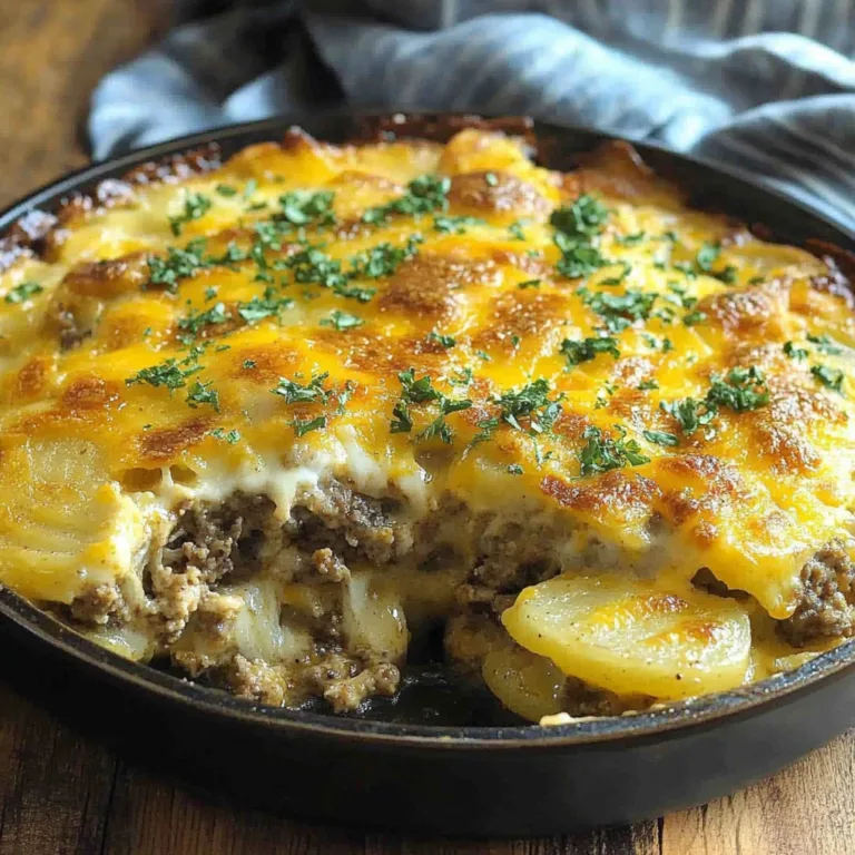 Irresistible Cheesy Hamburger Potato Casserole Recipe