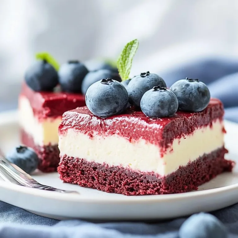 Celebrate with Fourth of July Red Velvet Cheesecake Bars