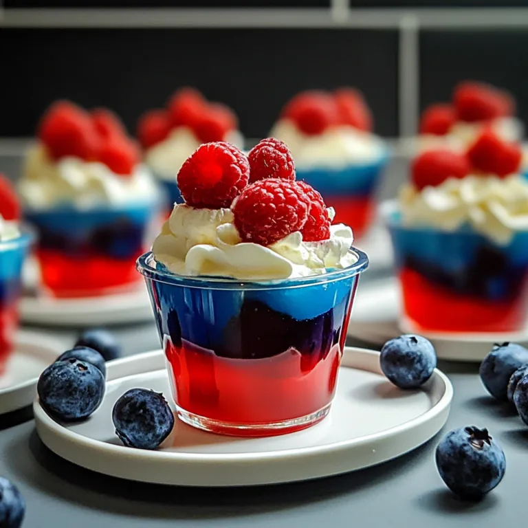 Festive Red, White, and Blue Jello Cups Recipe Delight