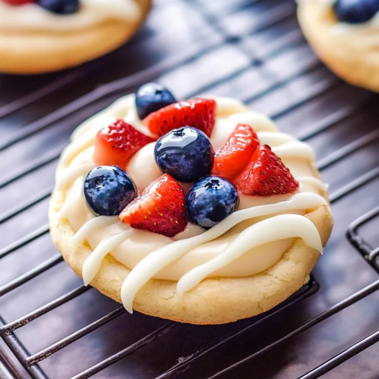 Patriotic Fruit Pizza Cookies: A Festive Summer Delight
