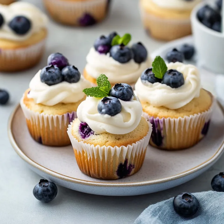 Irresistible Blueberry Cream Cupcakes for Sweet Celebrations