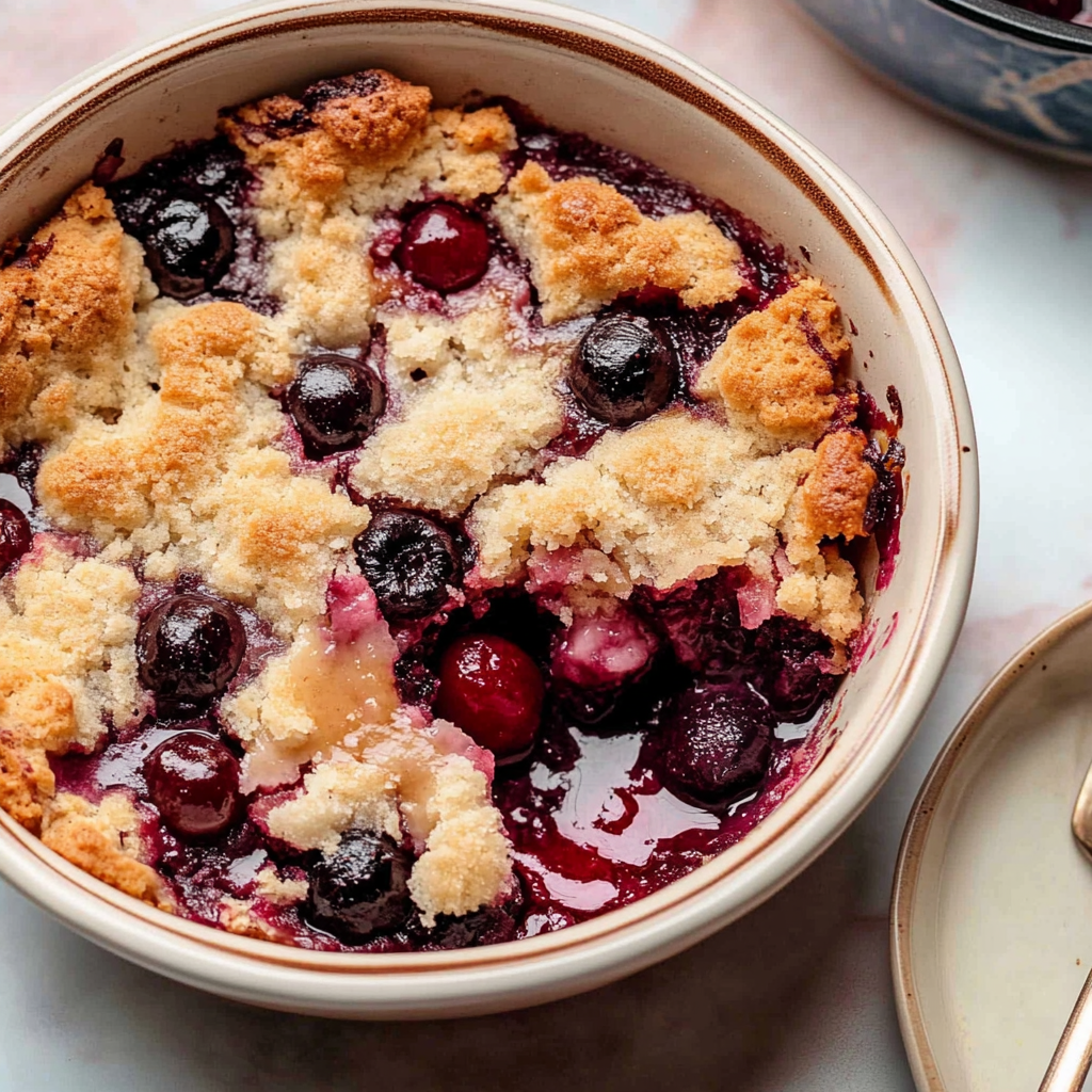 Recipe preparation for Cherry cobbler easy