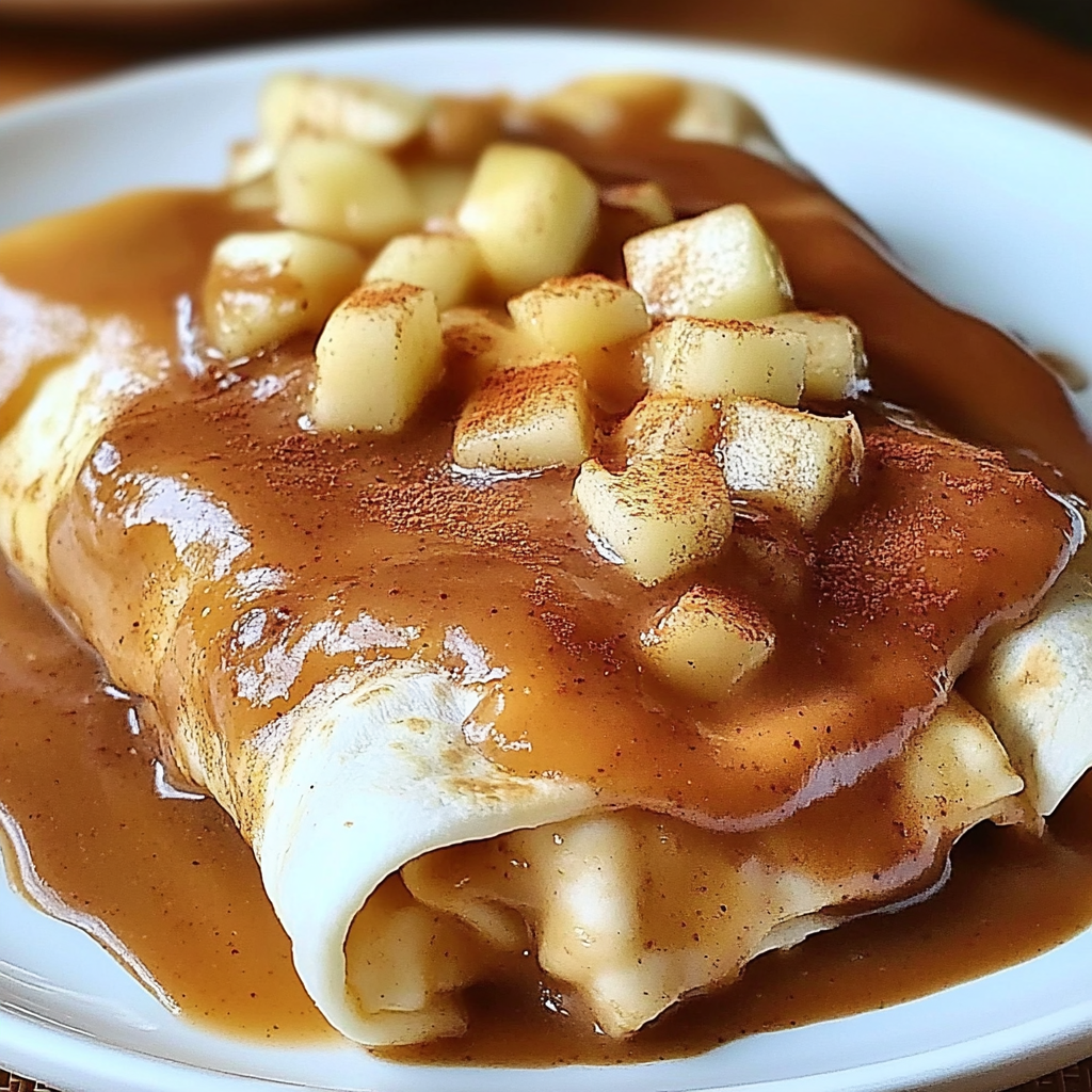 Recipe preparation for Apple Enchiladas