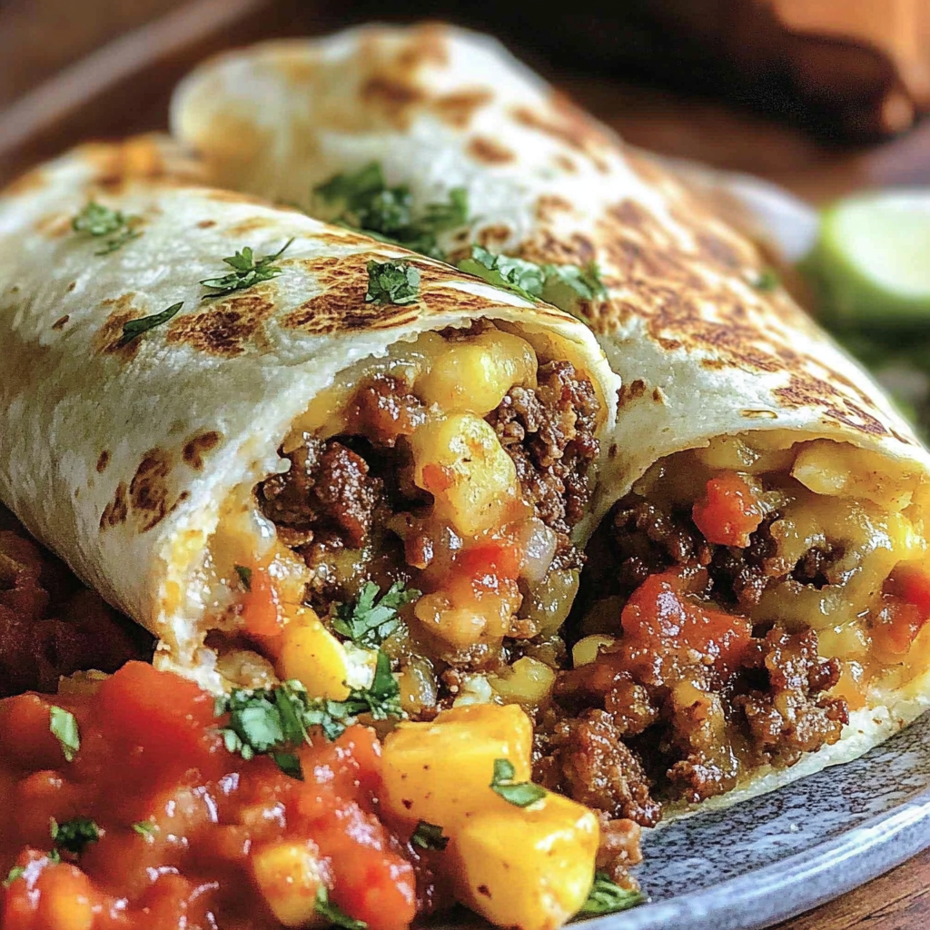Recipe preparation for Chorizo Breakfast Burrito