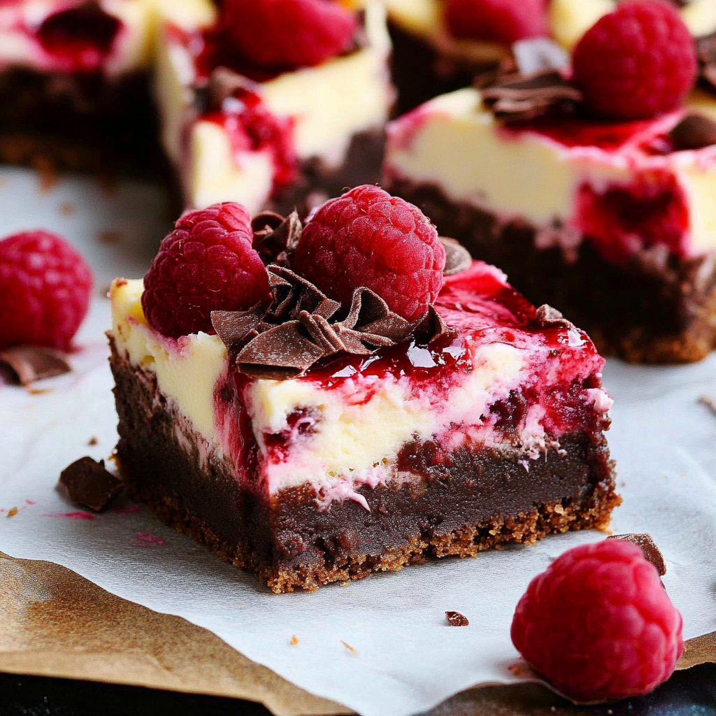 Recipe preparation for Raspberry Cheesecake Brownies