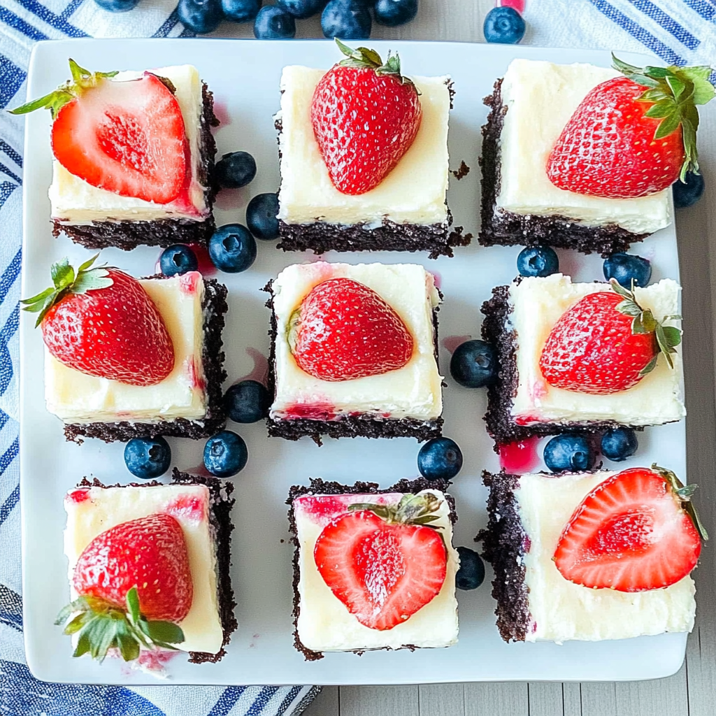 Recipe preparation for Strawberry and Blueberry Oreo Bars