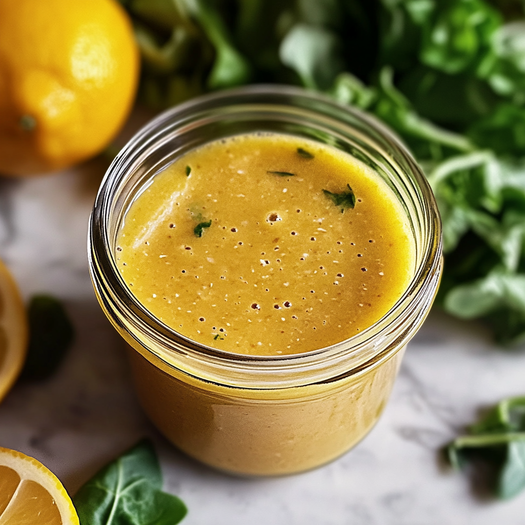 Recipe preparation for Honey Lemon Vinaigrette Salad Dressing