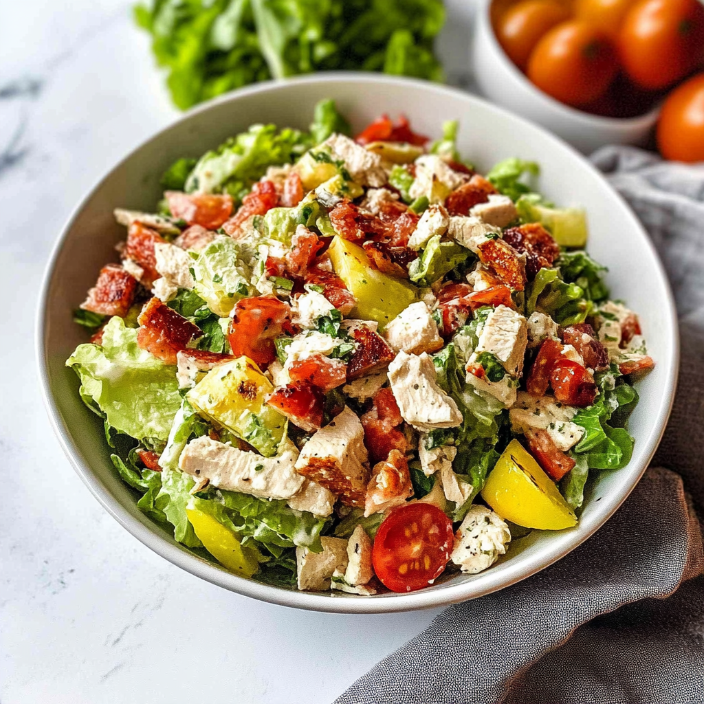 Recipe preparation for BLT Chicken Salad
