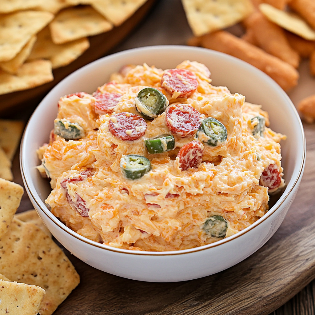 Recipe preparation for Jalapeno Pimento Cheese
