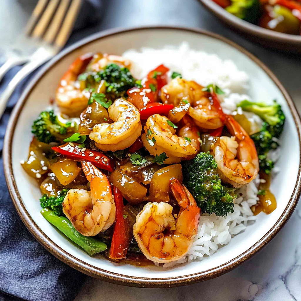 Recipe preparation for Teriyaki Shrimp Stir Fry