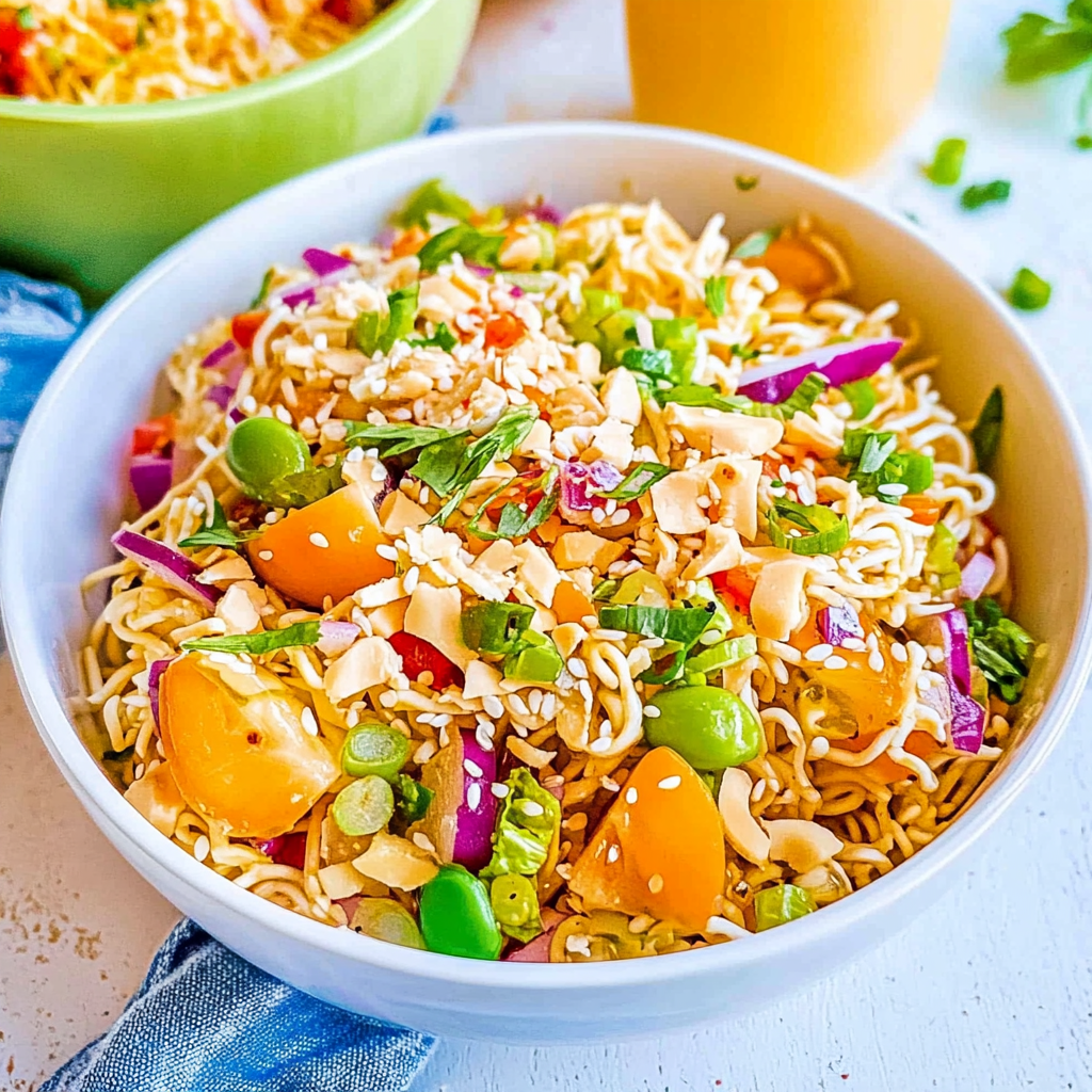 Recipe preparation for Ramen Noodle Salad