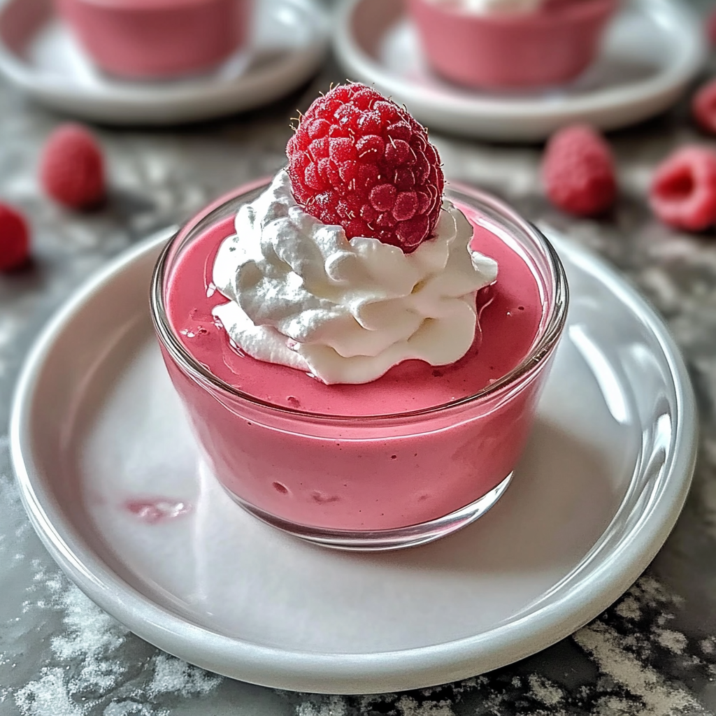 Recipe preparation for Raspberry Mousse
