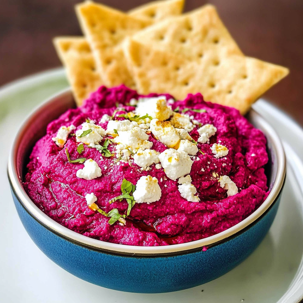 Recipe preparation for Roasted Beet Hummus