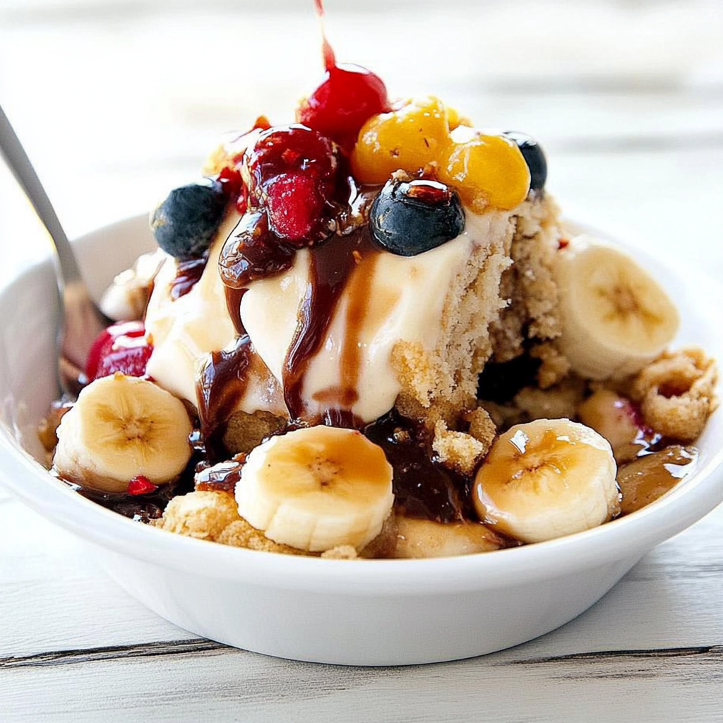 Recipe preparation for Banana Split Dump Cake