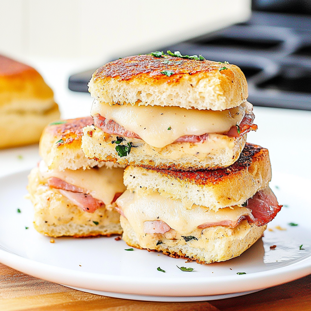Recipe preparation for Chicken Cordon Bleu Sliders
