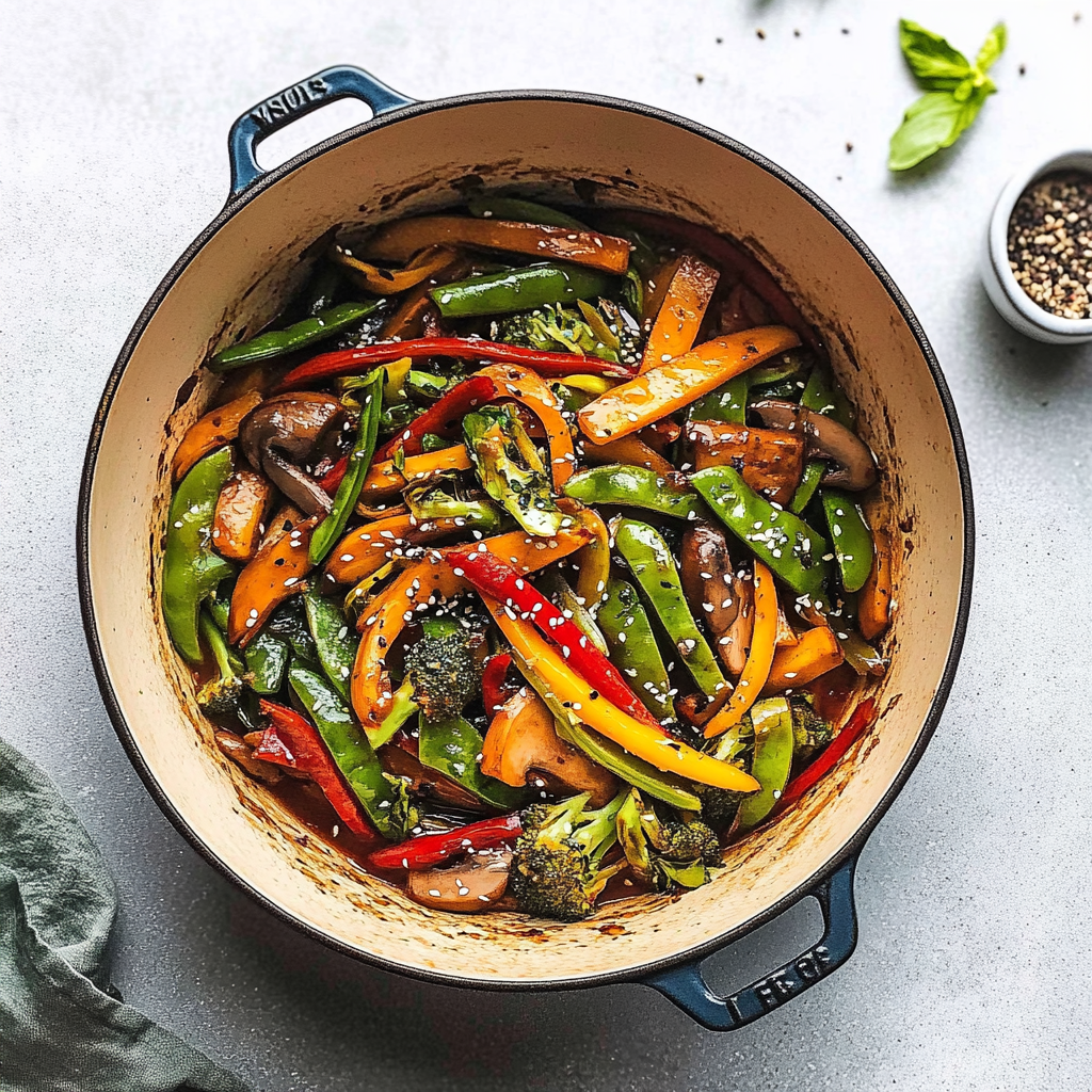 Recipe preparation for Vegetable Stir Fry