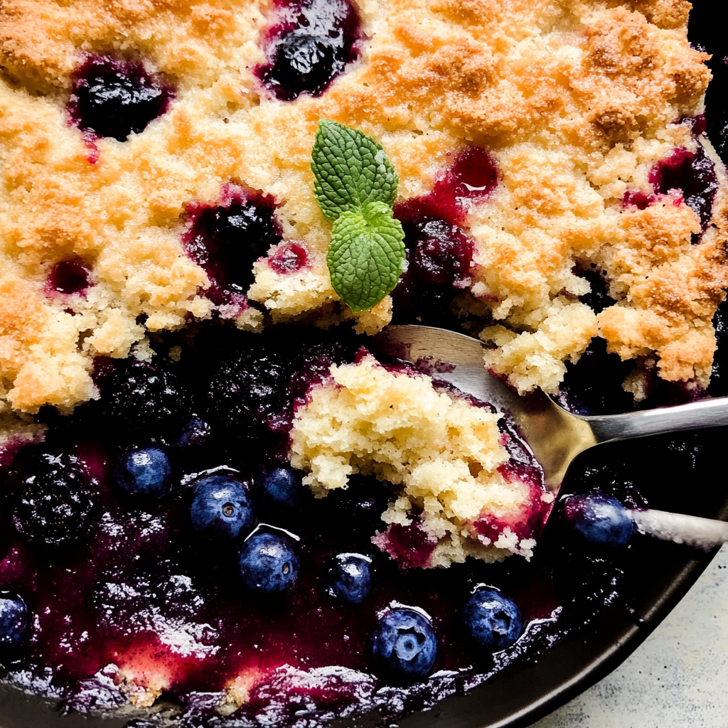 Recipe preparation for Berry Cobbler