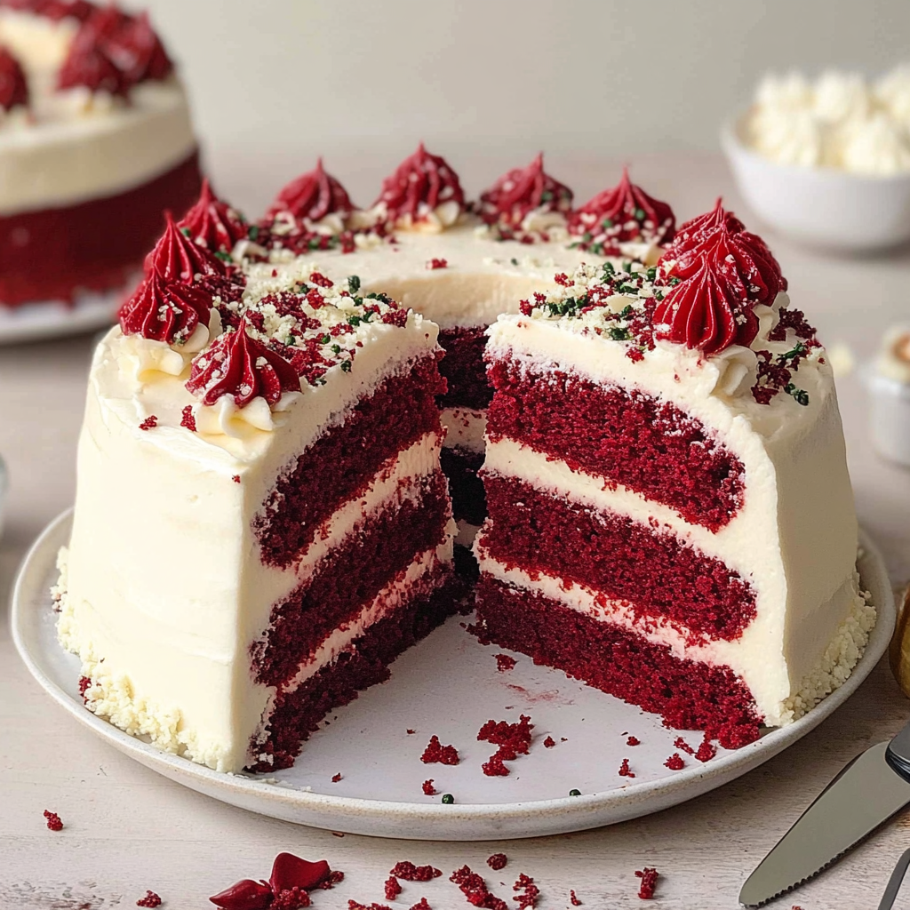 Recipe preparation for Red Velvet Cake