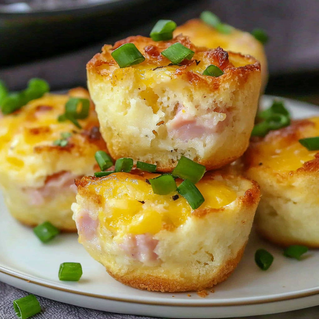 Recipe preparation for Ham and Cheese Egg Muffins