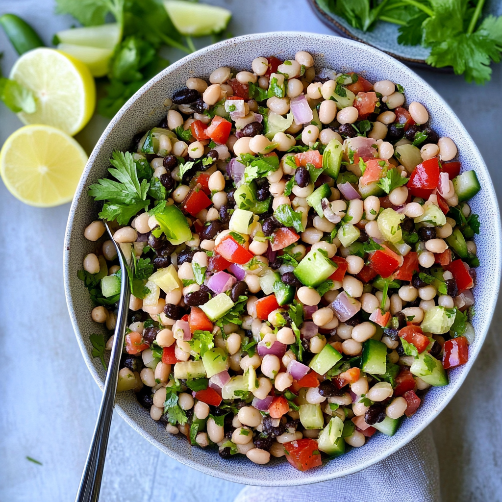 Recipe preparation for Black-Eyed Pea Salad
