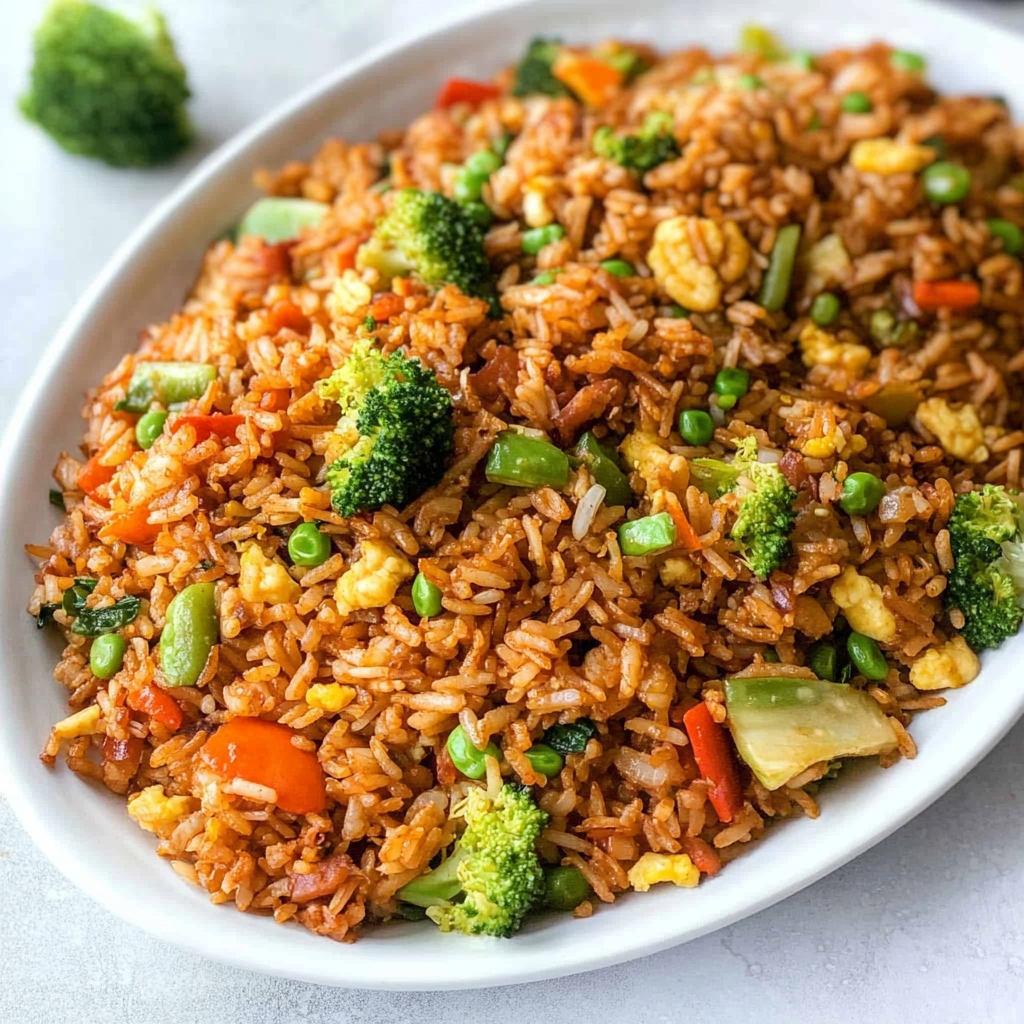 Recipe preparation for Vegetable Fried Rice