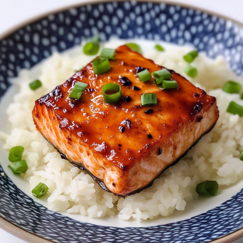 Recipe preparation for Air Fryer Teriyaki Salmon
