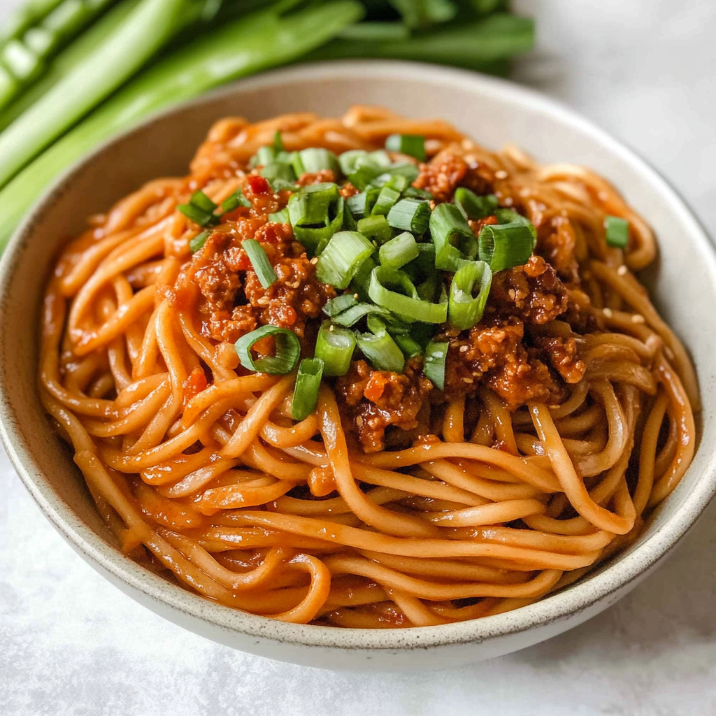 Recipe preparation for Dan Dan Noodles