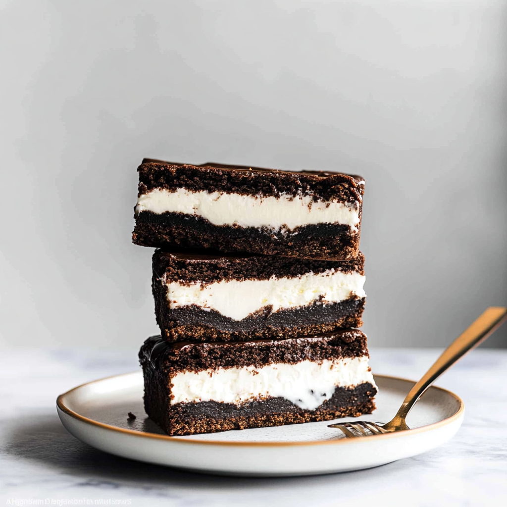 Recipe preparation for Brownie Ice Cream Sandwiches