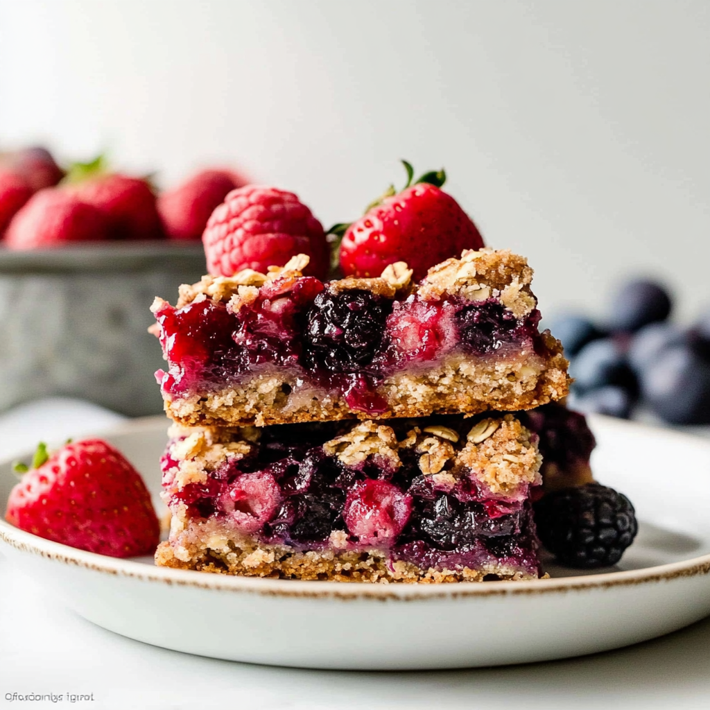 Recipe preparation for Berry Streusel Bars