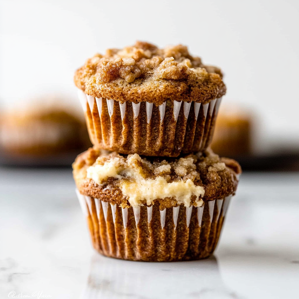 Recipe preparation for Pumpkin Cream Cheese Muffins
