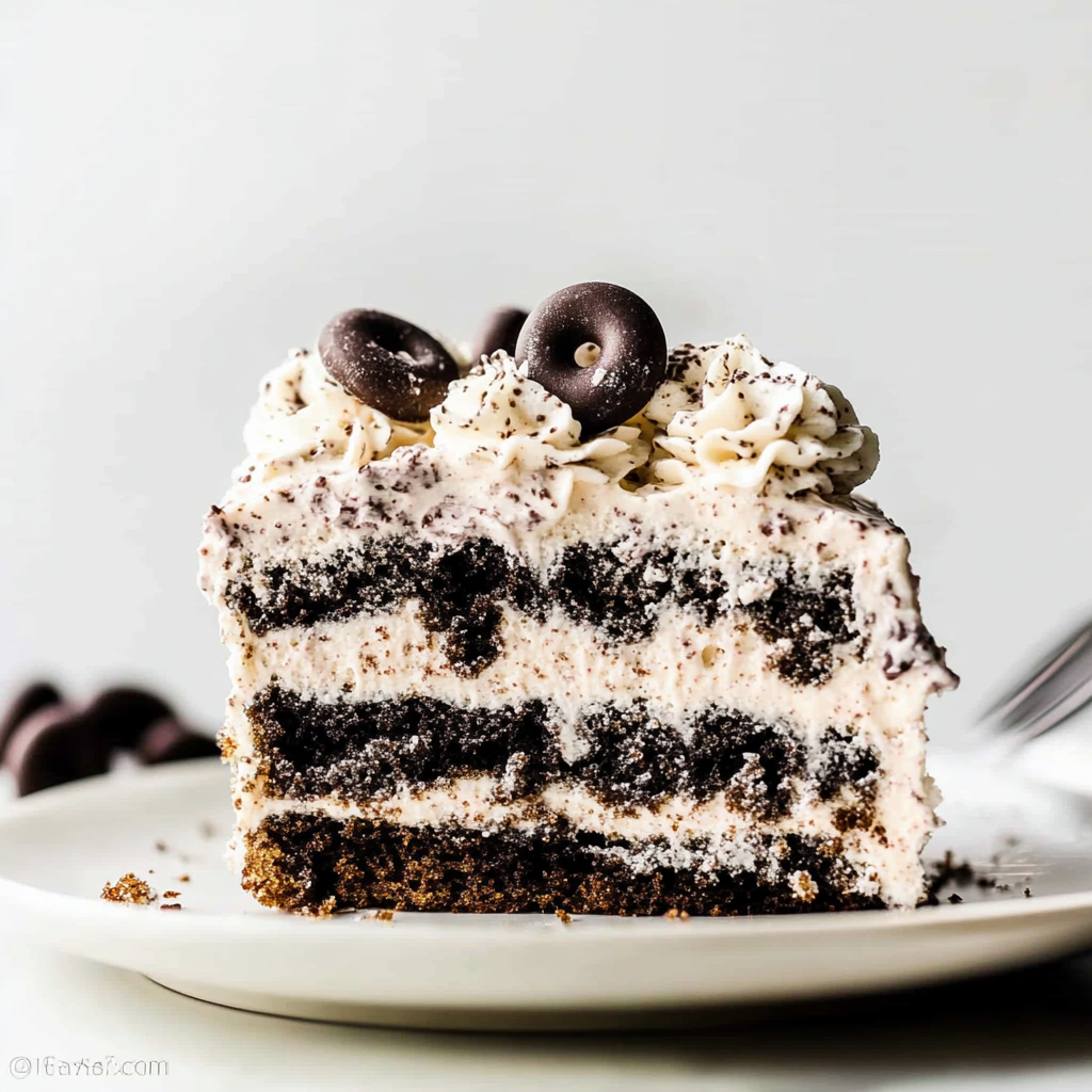 Recipe preparation for Cookies and Cream Cake